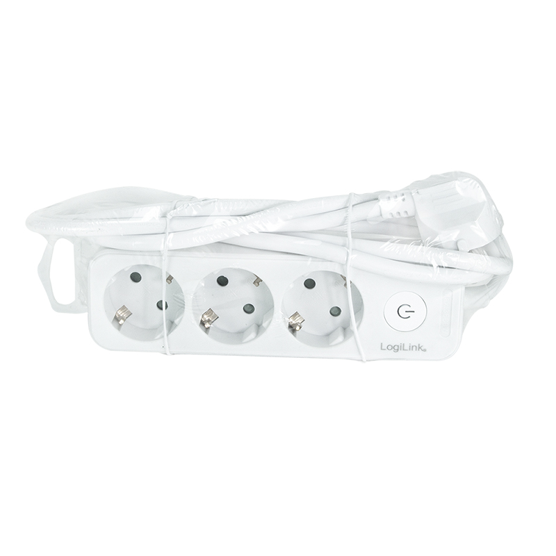 Logilink PRELUNGITOR, Schuko x 3, cablu 3G 1.5mm2, 230 V/16 A, 50 Hz, max. 3600 W, buton, LPS244 - imagine 2