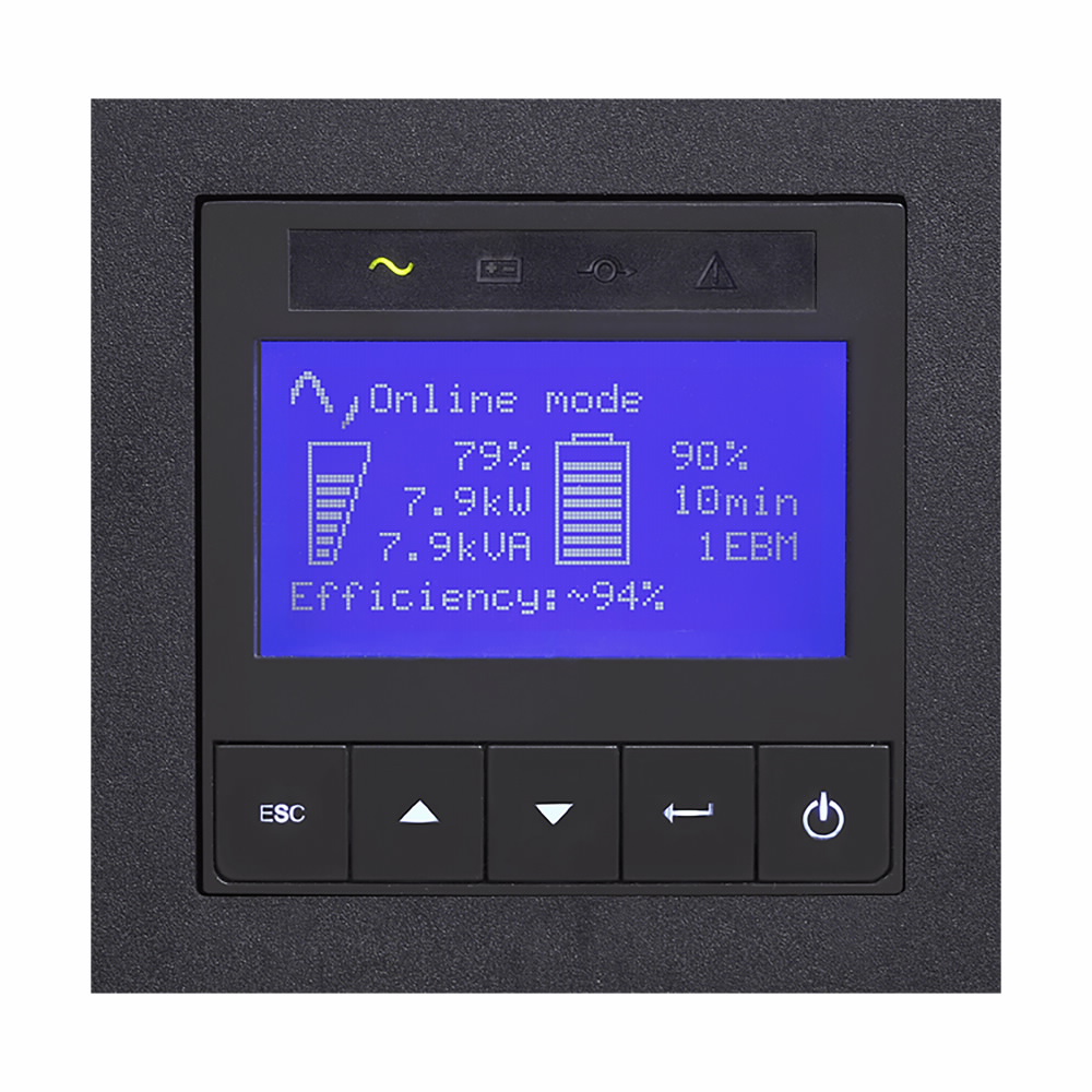 Eaton UPS, Online, Rack, 10000 W, fara AVR, IEC x 4, display LCD, back-up peste 100, 9PX11KIRTNBP - imagine 2