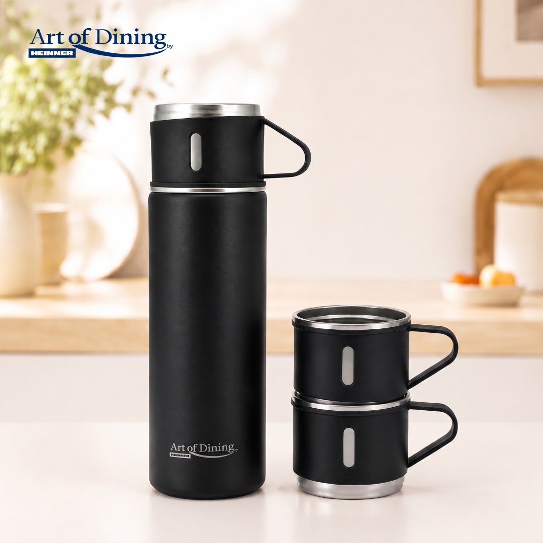 HEINNER SET TERMOS QUATTRO SIP NEGRU, COOKING BY, HR-JN-4QSN - imagine 5