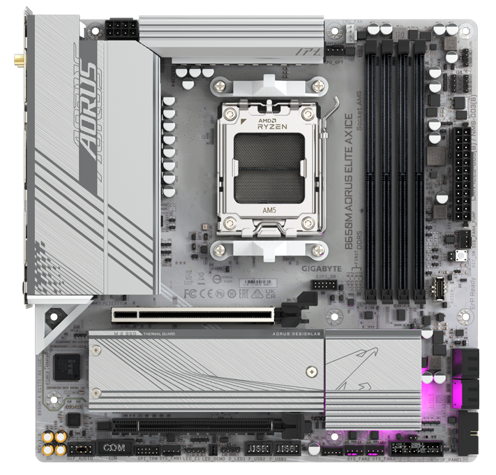 Gigabyte PLACI de BAZA MB B650M AORUS ELITE AX ICE, B650M A ELITE AX ICE - imagine 2