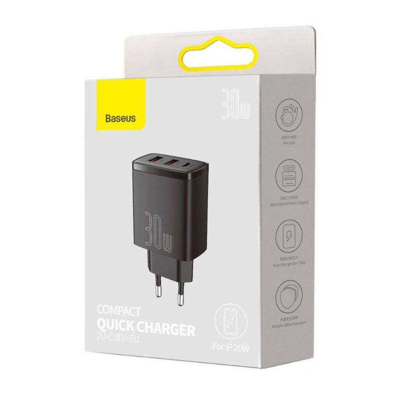 BASEUS Incarcator Retea USB TypeCx2USB B, CCXJ-E01 - imagine 4