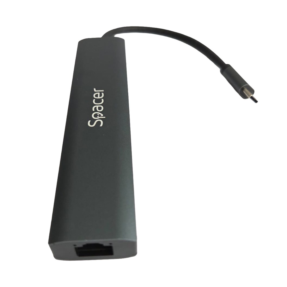 SPACER DOCKING Station universal 6 in 1, conectare Type-C, USB 3.0 x 3 |PD, SPDS-TypeC-HUPG-6in1-04 - imagine 4