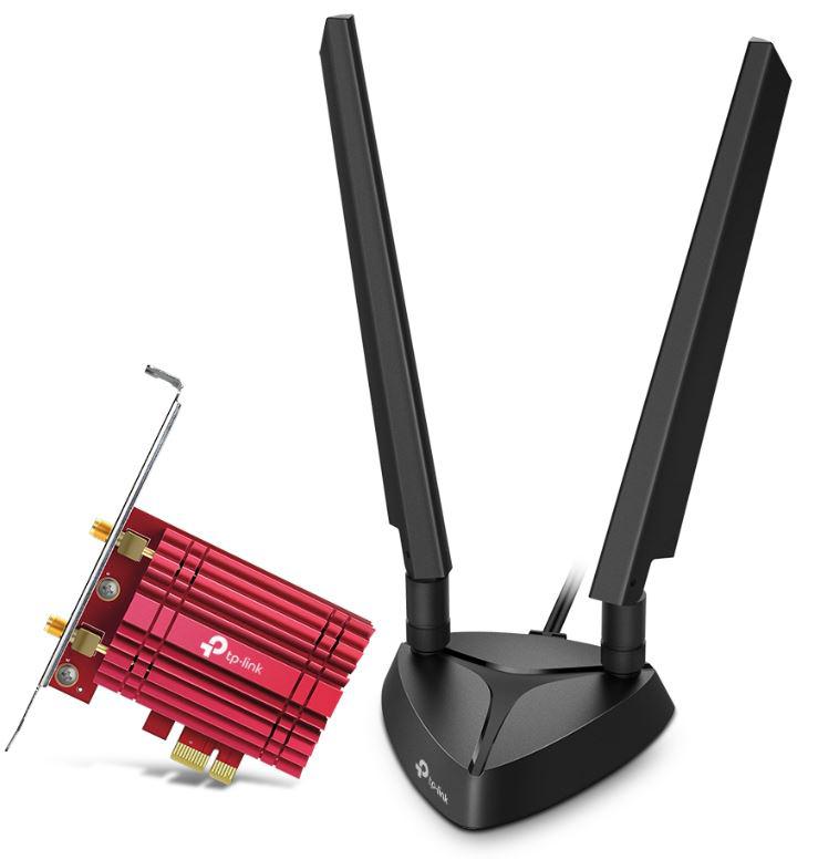Tp-Link ADAPTOR RETEA AXE5400, extern wireless 2.4 GHz | 5 GHz | 6GHz, PCI-E port, Archer TXE75E