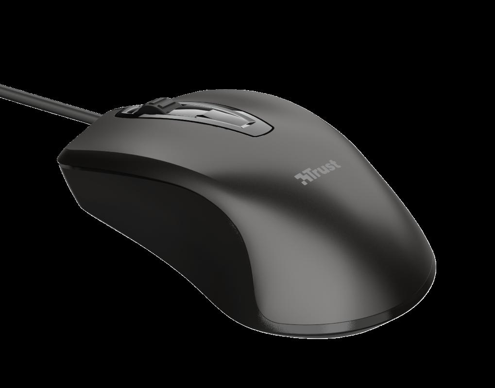 TRUST Mouse Carve, 1200 dpi, Negru, TR-23733 - imagine 2