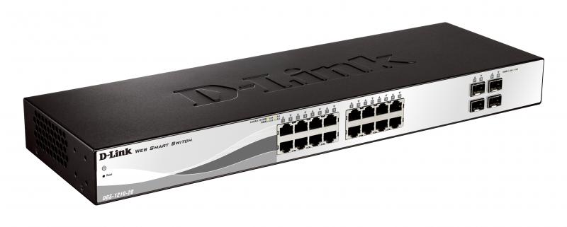 D-LINK Switch, 16 port, 10/100/1000 Mbps, DGS-1210-20