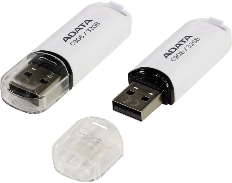 ADATA Memorie USB C906 32 GB, USB 2.0, Alb, AC906-32G-RWH