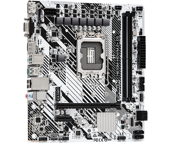 Asrock Placa de baza, skt. LGA 1700, chipset Intel H610, mATX, 2 x DDR5 max. 96, H610M-HDV/M.2+ D5 - imagine 3
