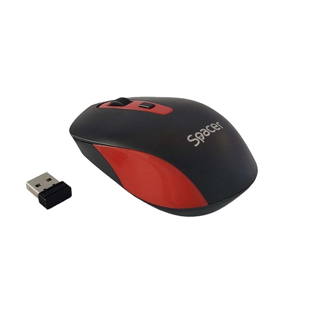 SPACER Mouse Wireless, 1600 dpi, Multicolor, SPMO-WS01-BKRD