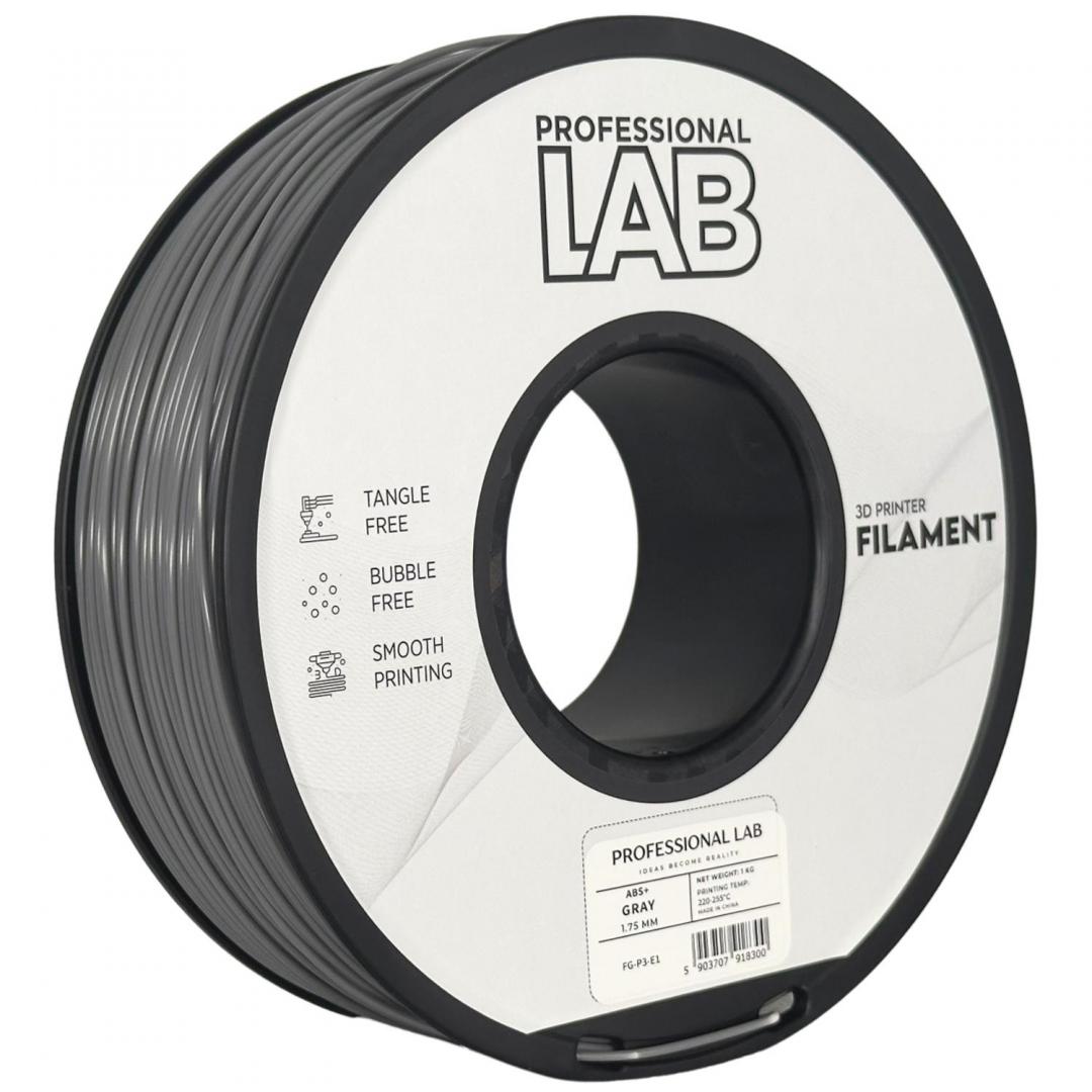 PROFESSIONAL LAB Filament 3D Proffesional Lab, Diamentru 1.75mm, Greutate: 1KG, Culoare, ABS+ GRAY