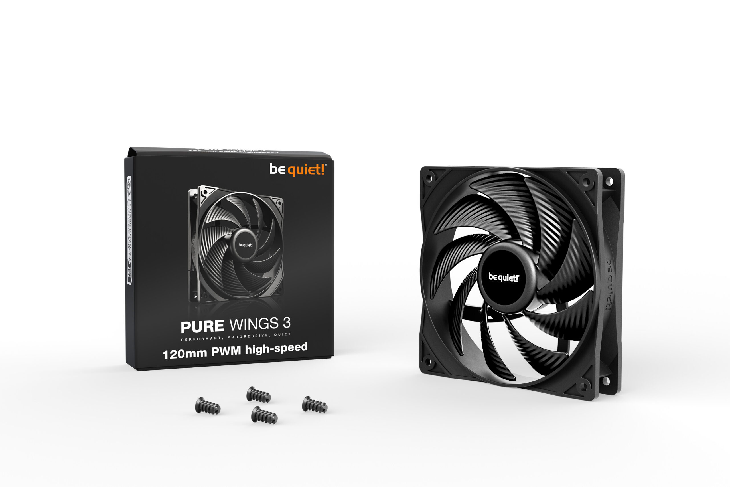 Be Quiet Ventilator ! "PURE WINGS 3"120mm 2100 rpm, Rifle bearing, 4-pin PWM, BL106 - imagine 2