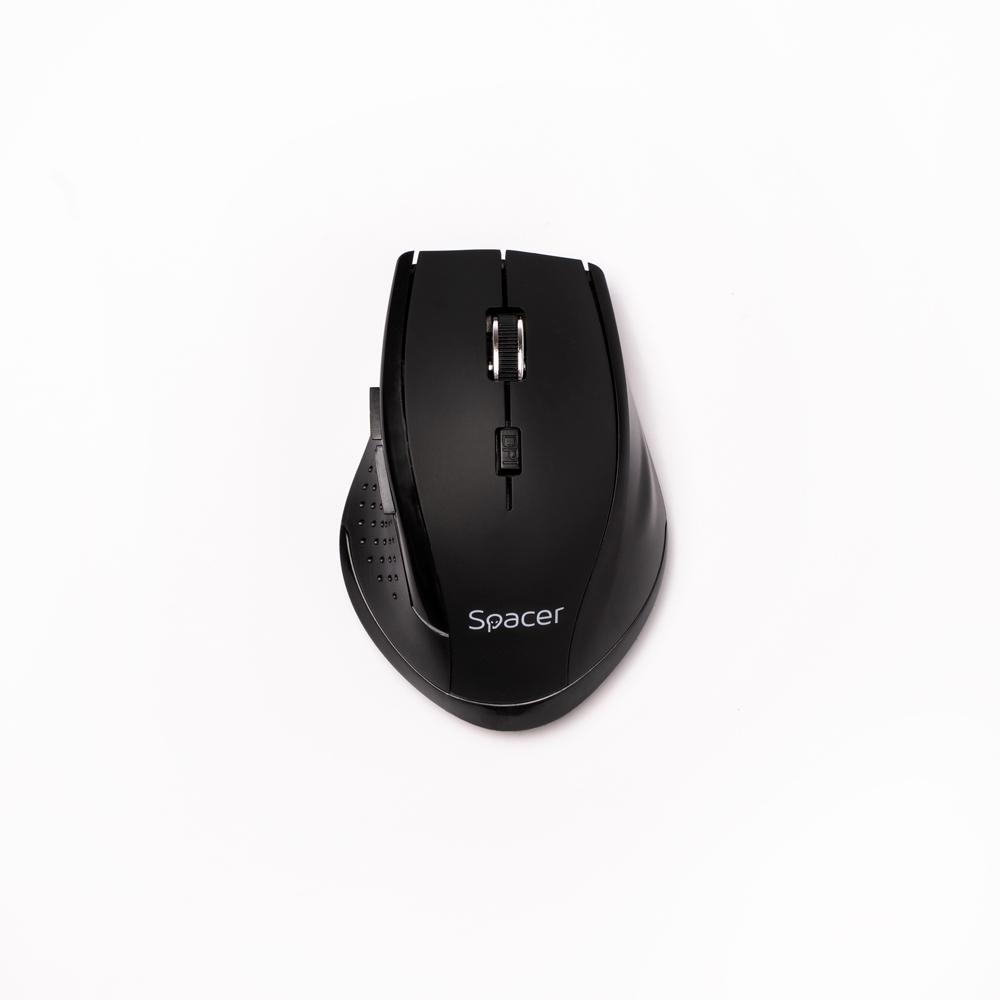 SPACER Mouse Wireless SPMO-W02, 1600 dpi, Negru, SPMO-291 - imagine 2