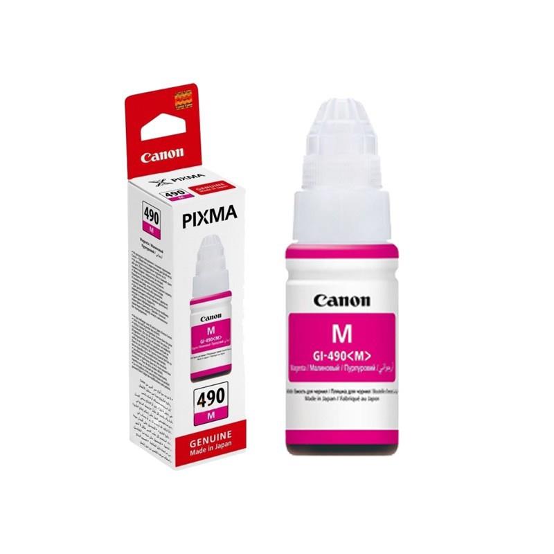 Canon Cartus Cerneala Original Magenta, Gi-490M pentru G1400|G2400|G3400, 70ml, BS0665C001AA