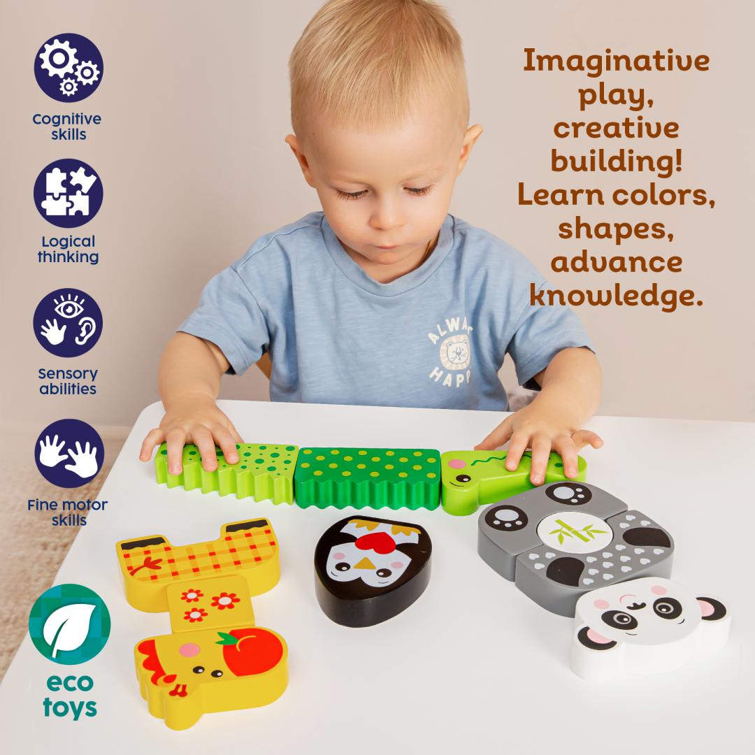 KIDS HITS GRADINA ZOOLOGICA PRIETENOASA DIN LEMN, KH20/001 - imagine 7