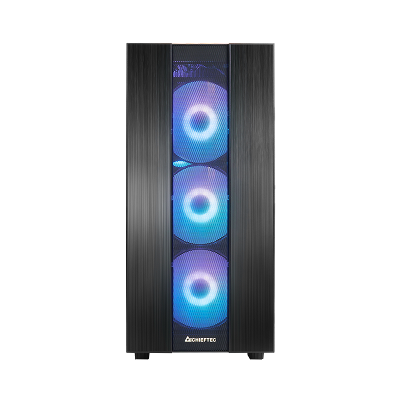 CHIEFTEC CARCASA HUNTER 2, Middle Tower,ATX fara sursa, sticla securizata,4xfan ARGB,USB, GS-02B-OP - imagine 3