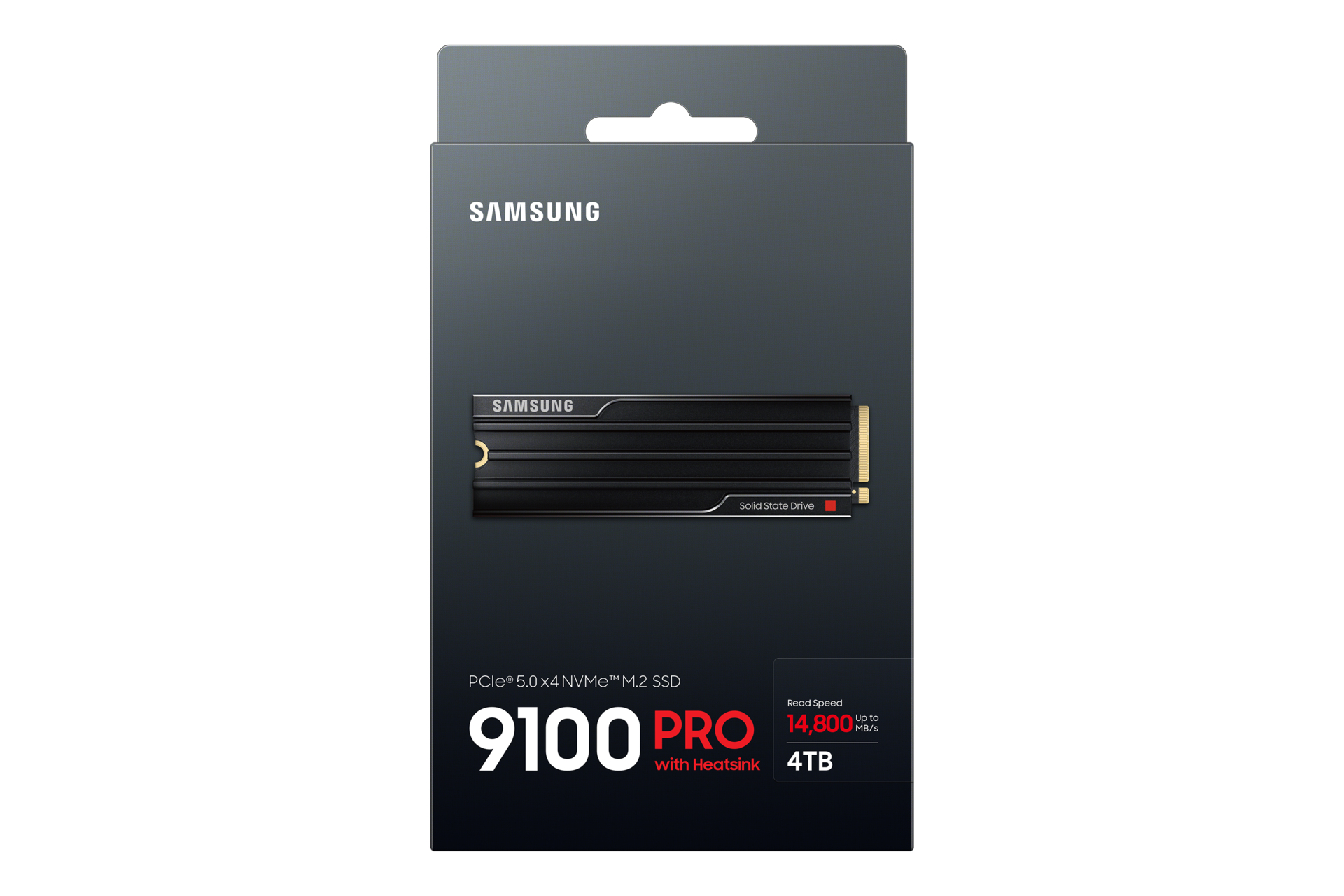 Samsung 9100 PRO SSD Heatsink NVMe M.2 4TB PCIe 5.0 14.800 MB/s Read 13.400 MB/s Write, MZ-VAP4T0CW - imagine 9
