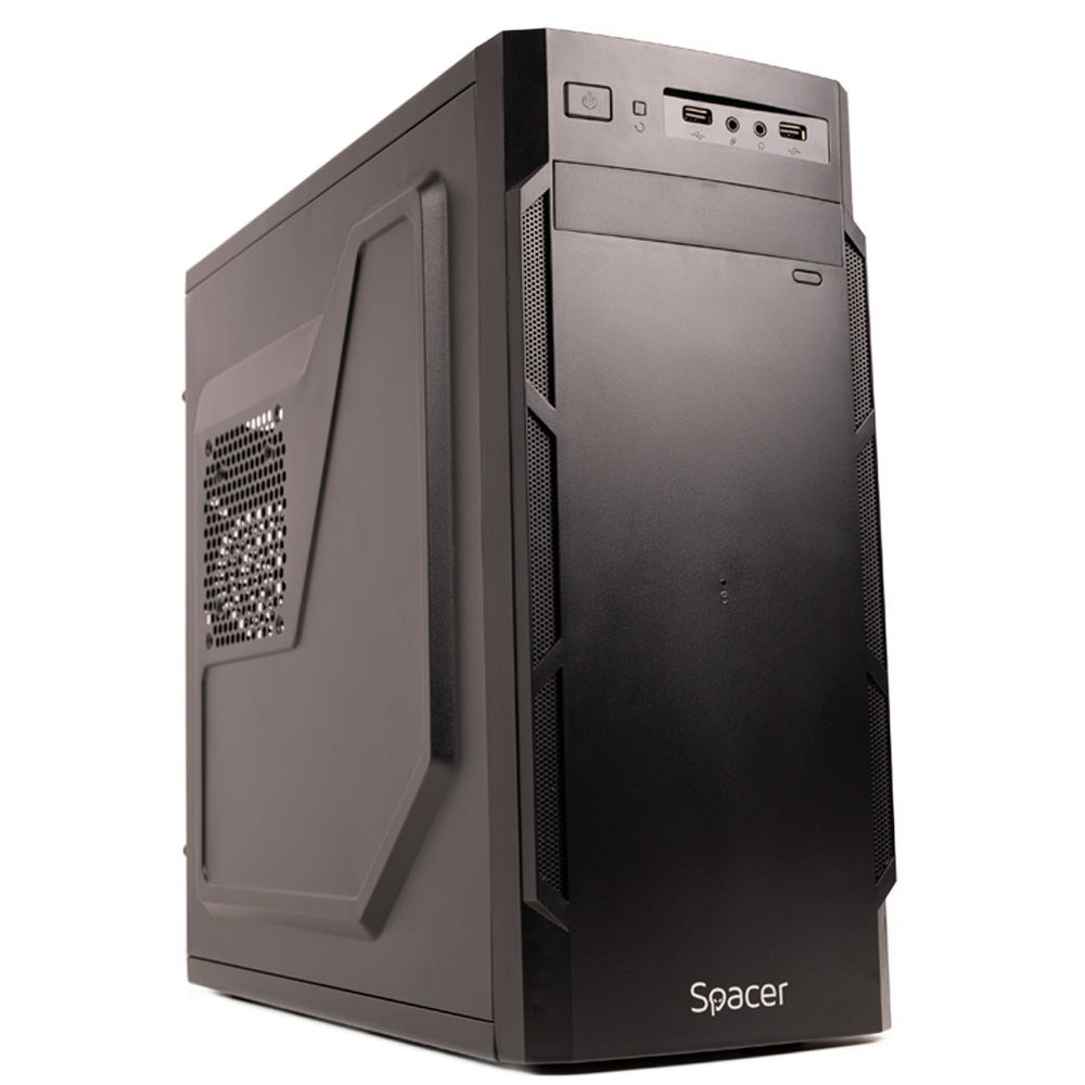 SPACER CARCASA, Middle Tower, ATX, "KRYPTON", fara sursa, USB 2.0 x 2, Jack 3.5mm x 2, SPC-KRYPTON
