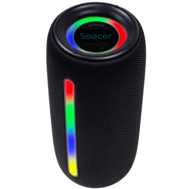 SPACER Boxa portabila bluetooth, ROCKER-BK, RMS: 10W (5W x 2), RGB, acumulator, SPBS-ROCKER-BK