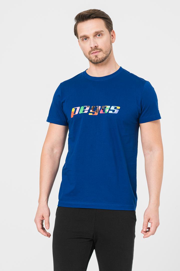 PEGAS TRICOU LOGO MULTICOLOR BARBATI ROYAL BLUE-L, PS2122-00-1-LMR-L