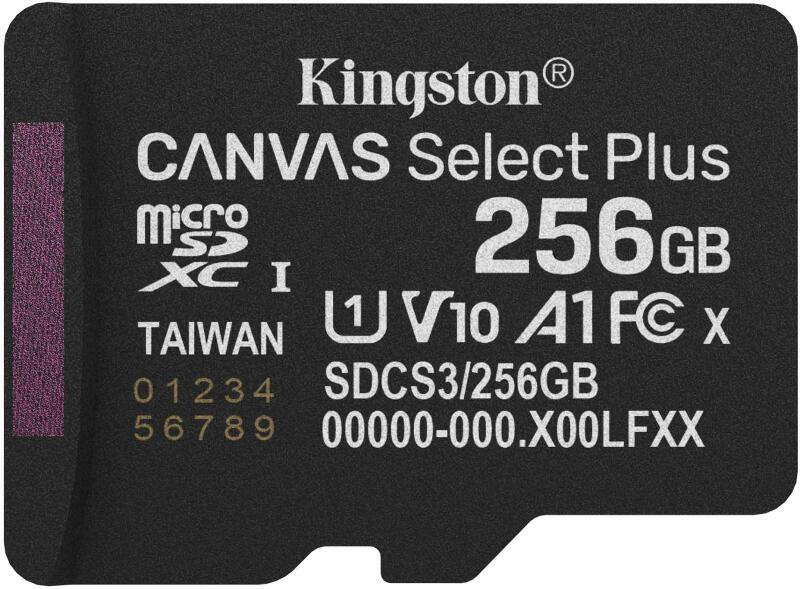 Kingston MICROSDXC 256GB SELECTPLUS, SDCS3/256GBSP