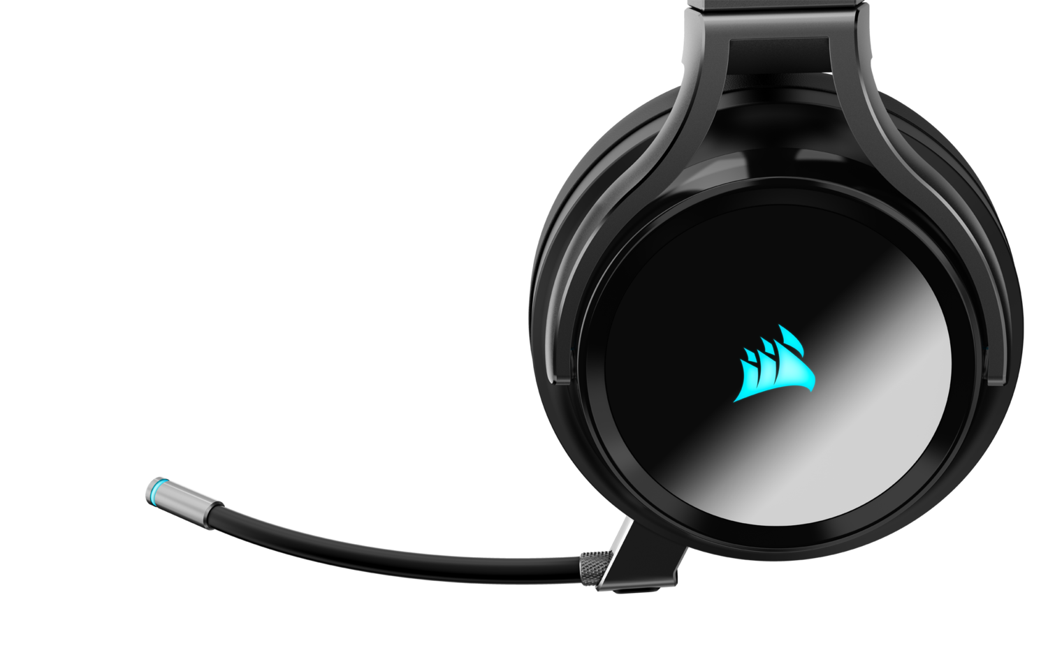 Corsair CASTI, Virtuoso RGB, wireless, cu fir, gaming, utilizare multimedia, mic pe, CA-9011185-EU - imagine 5