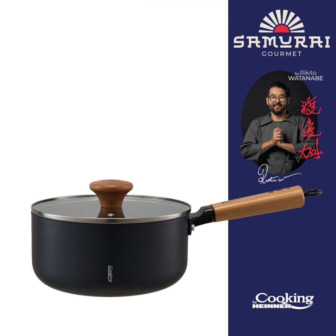 HEINNER CASEROLA ALUMINIU + CAPAC 20X9.5 CM, 2.7L, RIKITO WATANABE, SAMURAI GOURMET, HR-SNT-C20