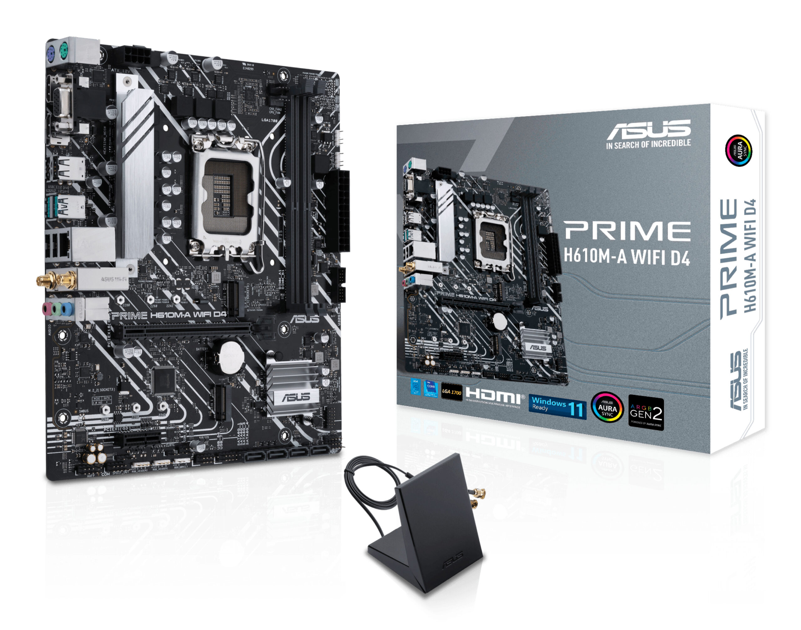Asus Placa de baza MB Intel 1700 PRIME H610M-A WIFI D4, 90MB1C80-M0EAY1