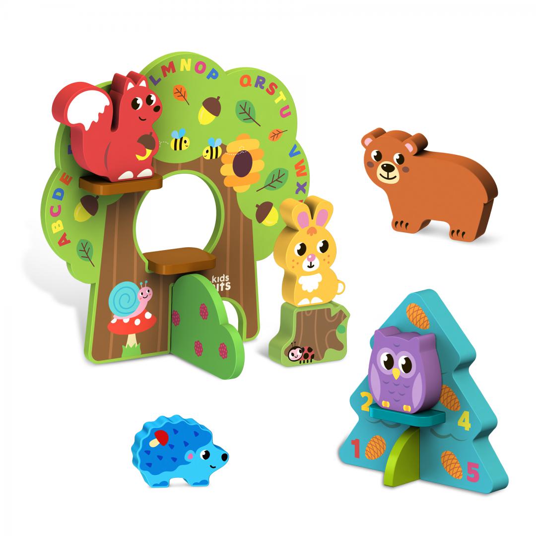 KIDS HITS SET ANIMALE IN PADURE, JUCARIE LEMN, KH20/009