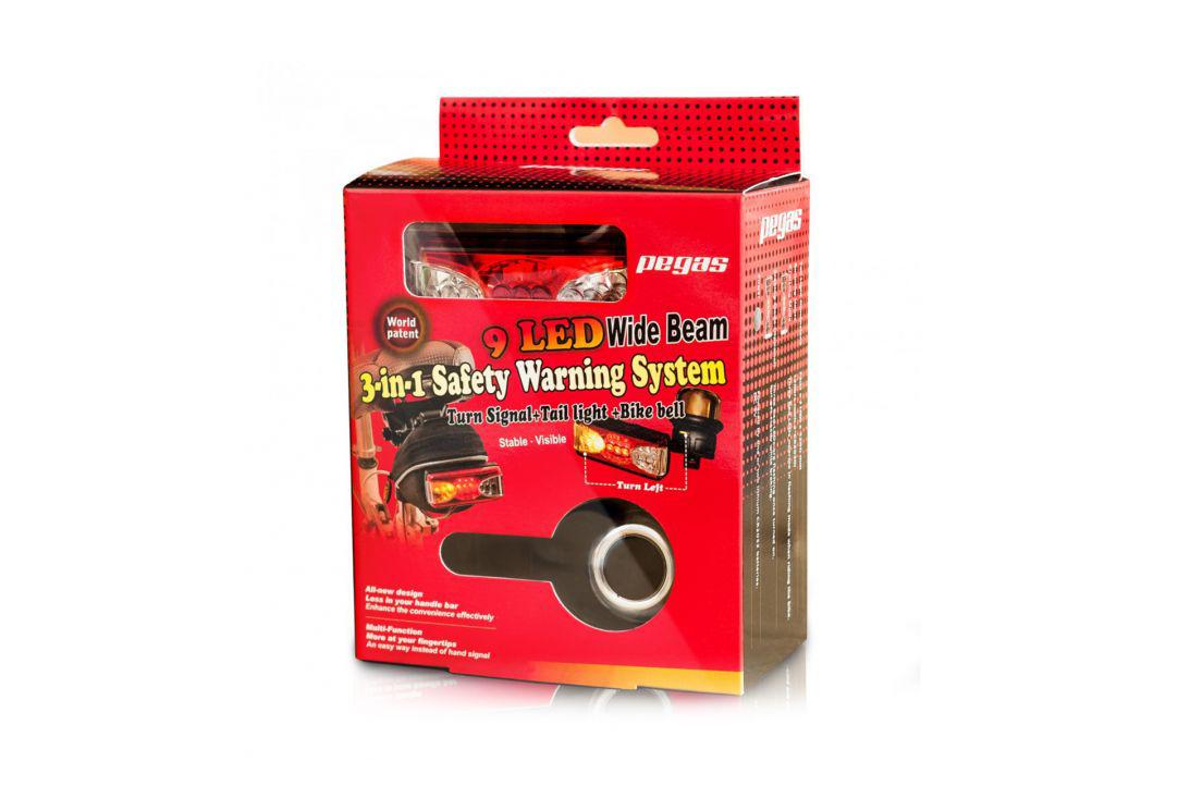 PEGAS Semnalizator cu sonerie F21-BCS-B, semnalizator 73x21x32mm, 9 led, baterii, F01F21-BCS-B-155