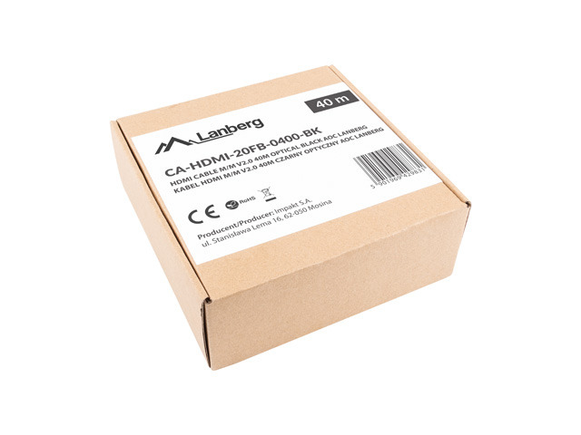 Lanberg Cablu HDMI M/M v2.0 40 m optic ng AOC, CA-HDMI-20FB-0400-BK - imagine 5