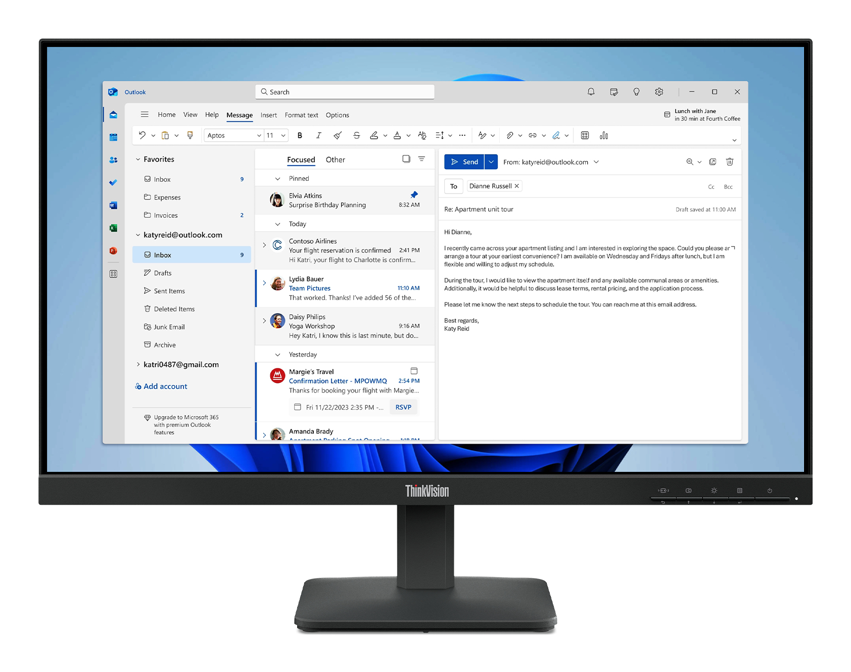 Lenovo ThinkVision S24-4e 24 inch Monitor, 64B5KAT1EU