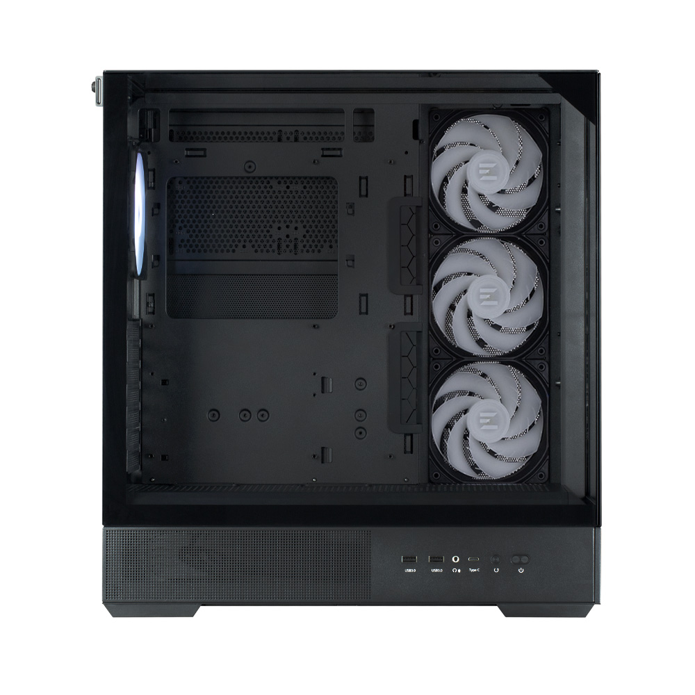 Zalman CARCASA P40 Prism Plus, middle tower, gaming, fara sursa, suporta 9xfan, P40 Prism Plus Black - imagine 8