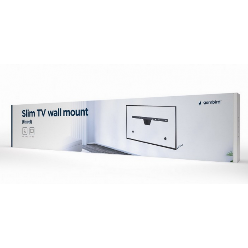 Gembird SUPORT de perete, pt 1 TV/monitor, diag. max 37" - 80", fix, slim, max 50 kg, WM-S80F-01