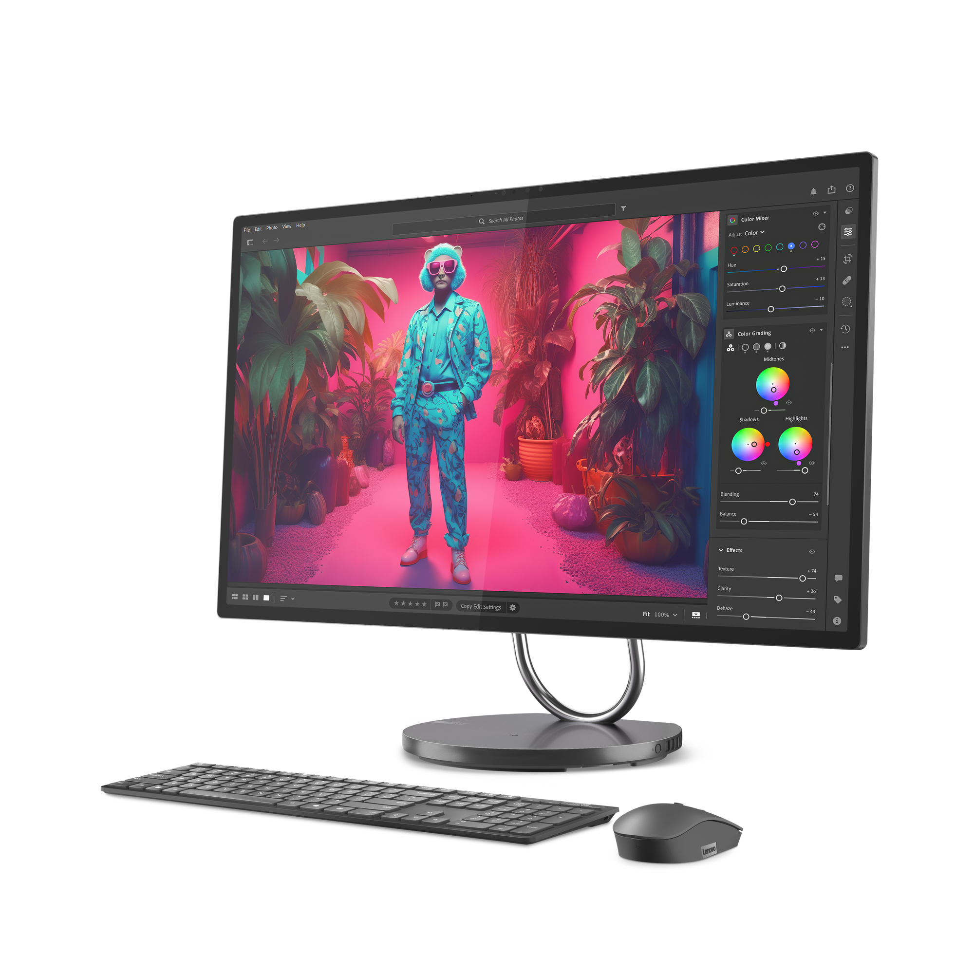 Lenovo AIO YG 31.5NT UHD U7 258V 32 1 4050 W11H, F0HX000ERI - imagine 2