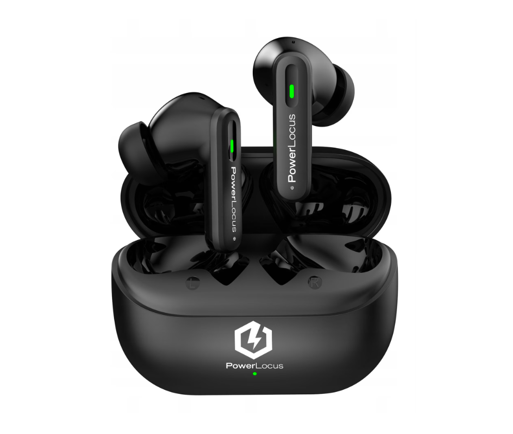 POWERLOCUS Casti True Wireless Bluetooth Fit ANC Black, PWL-FIT-BLACK