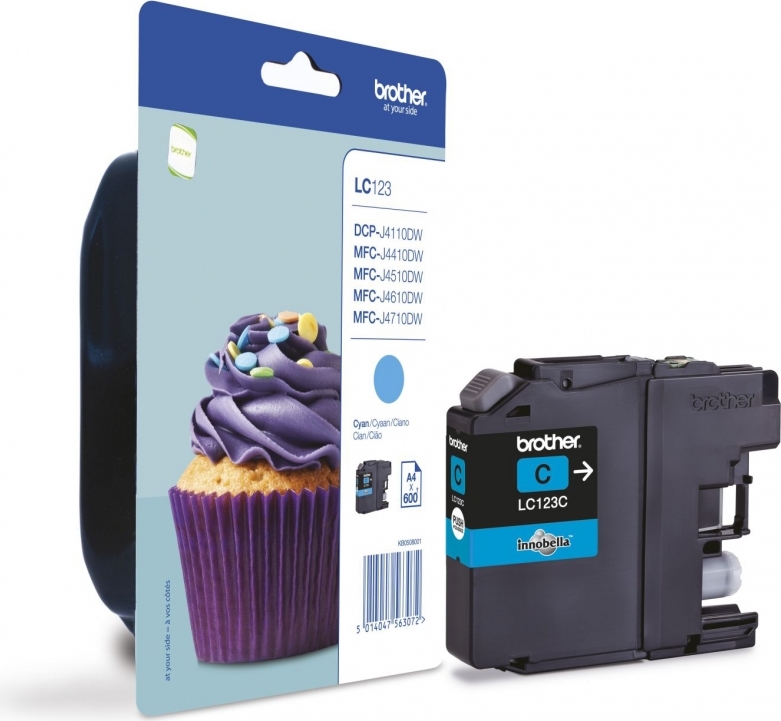 BROTHER Cartus Cerneala Original Cyan pentru DCP-J4110|, LC123C