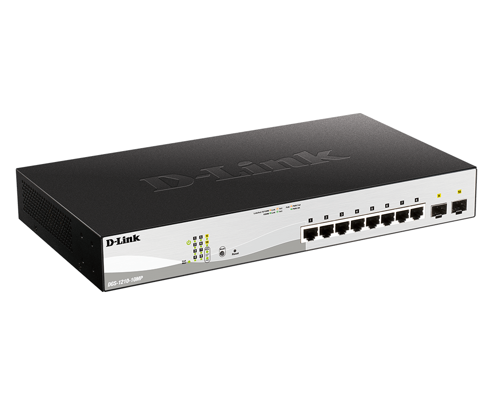 D-LINK Switch 10 porturi POE smart maaged, DGS-1210-10MP - imagine 2