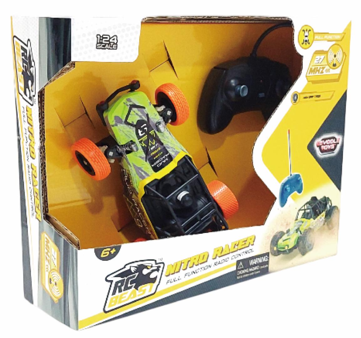 CEVODLE MASINUTA CU TELECOMANDA NITRO RACER, SCARA 1/24, 19CM, DIVERSE CULORI, CEV24531-3204MIX - imagine 6