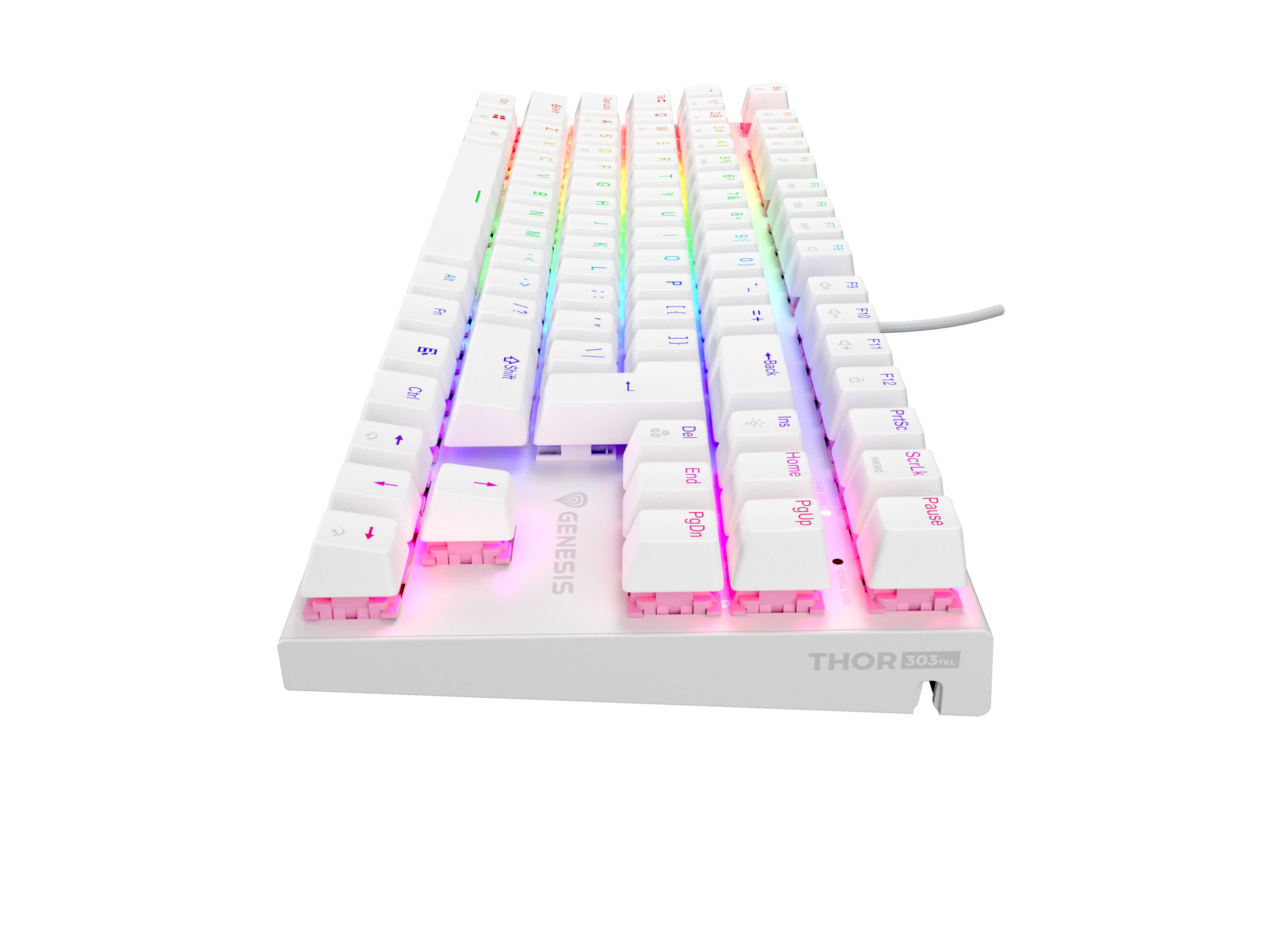 Genesis Tastatura Thor 303 TKL P alb, NKG-2063 - imagine 2