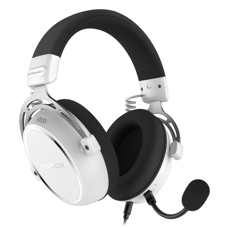 HATOR Casti Gaming Head-band HYPERGANG 3 Hi-Res, Wired, Alb, ESH06