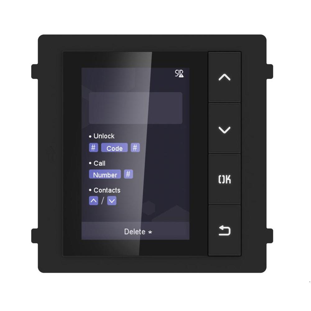 Hikvision MODUL afisare pentru videointerfon modular, ecran LCD 3.5, rez 320x480P, 4, DS-KD-DIS