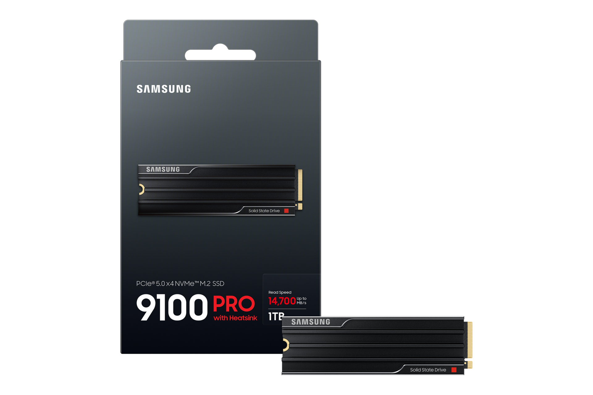 Samsung 9100 PRO SSD Heatsink NVMe M.2 1TB PCIe 5.0 14.700 MB/s Read 13.300 MB/s Write, MZ-VAP1T0CW - imagine 3