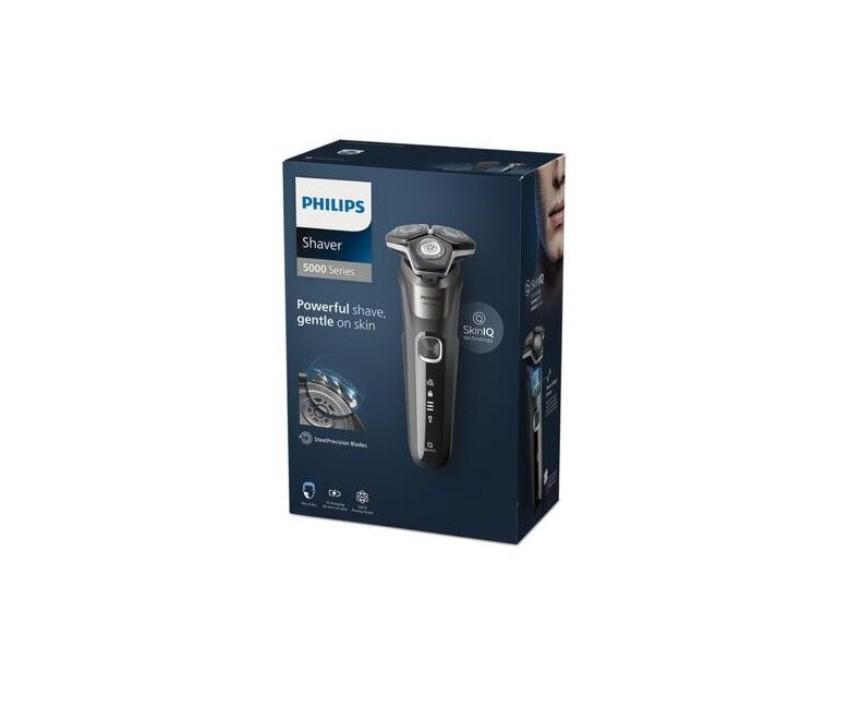 PHILIPS Aparat de Ras Shaver Series 5000 Acumulator, Autonomie 60 min, SkinIQ, Gri, S5887/30