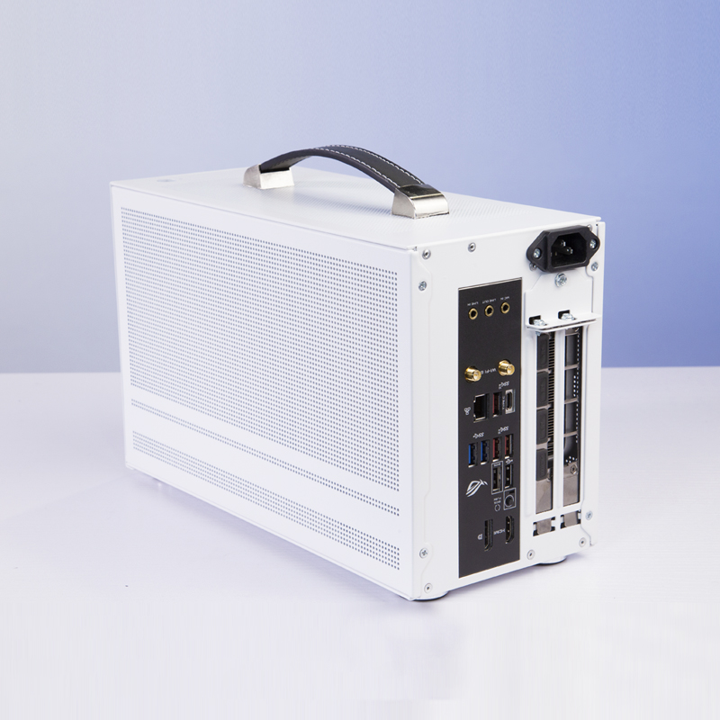 PCCOOLER CARCASA, Mini Tower, ITX, fara sursa, fereastra laterala tip MESH, alb, MINI I100W PRO MESH - imagine 2