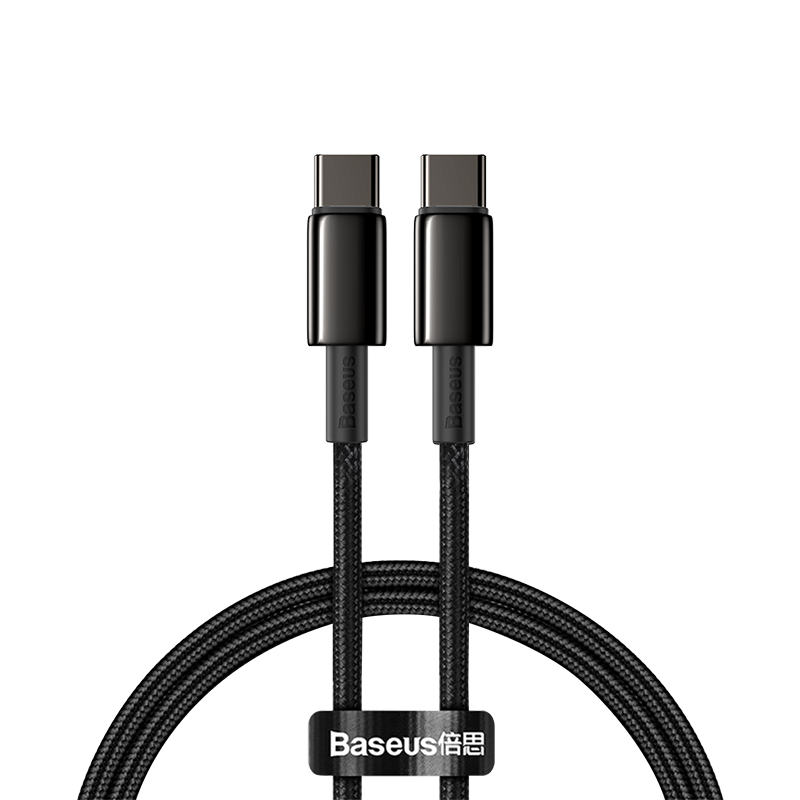 BASEUS Cablu alimentare si date Tungsten Gold, Fast Charging, USB Type-C la USB Type-C, CATWJ-01