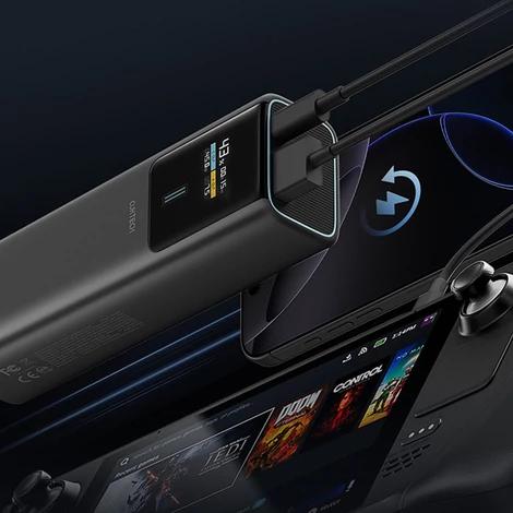 Cuktech POWER BANK P+ Series 1C1A, 10000mAh, 150W, 1 x USB; 1 x USB Type-C, digital, CKPB100PGLBL - imagine 2
