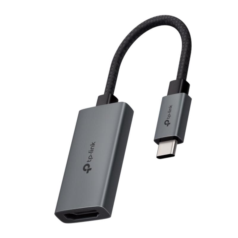 TP-LINK USB Type-C to HDMI Adapter, 1 × USB-C Connector，1 × HDMI 4K 60Hz Port, Plug and Play, UA520C