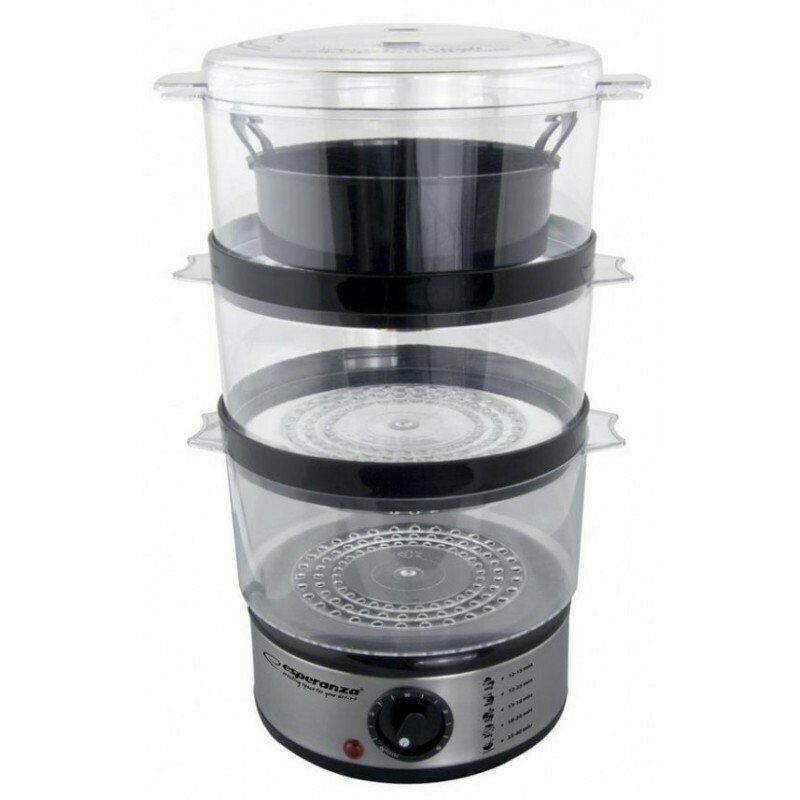 Esperanza Aparat de gatit cu aburi Volcano 400W 7.5l Negru, EKG009
