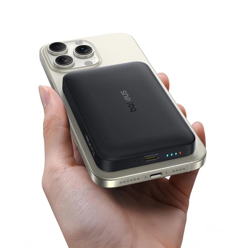 Baseus POWER BANK EnerFill FM11 Mini Magnetic Wireless, P1008210E123-00 - imagine 8