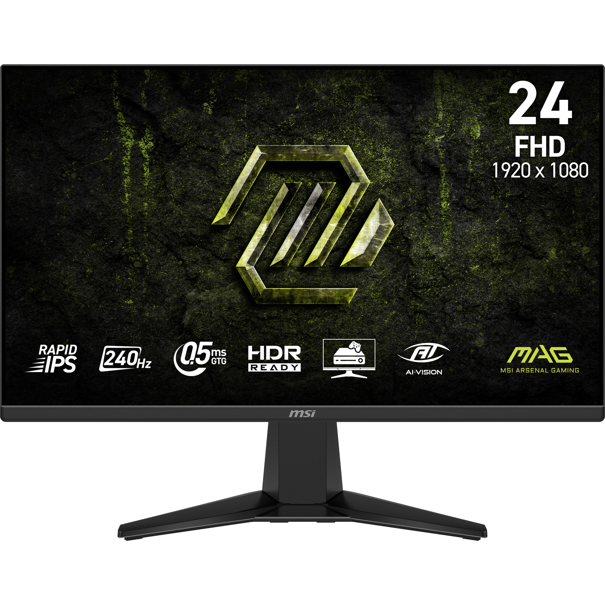 MSI 25inch Gaming Monitor FHD Rapid IPS 240Hz 0.5ms DP 2xHDMI, MAG 255F X24