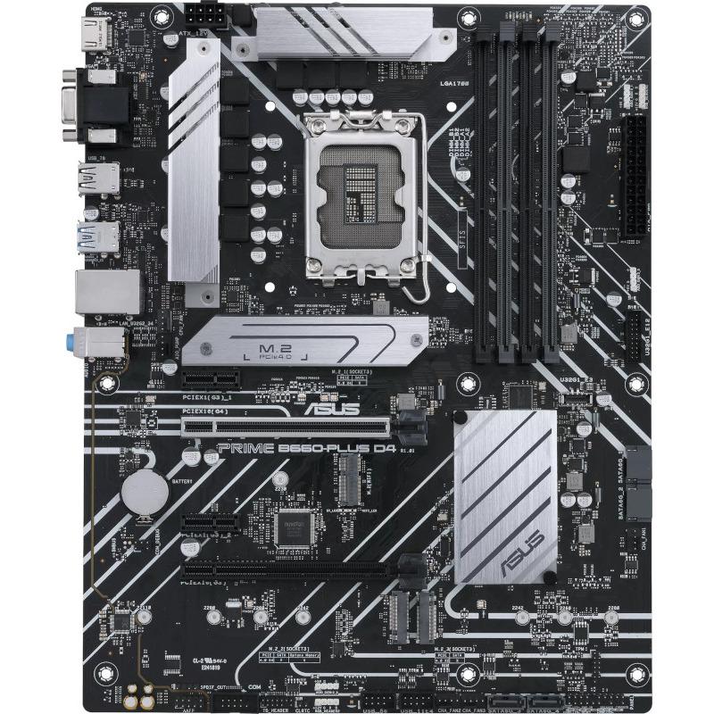 Asus PLACA de BAZA, skt LGA 1700, ATX, Intel B660, 4 x DDR4, max. 128 GB, 4 x, PRIME B660-PLUS D4